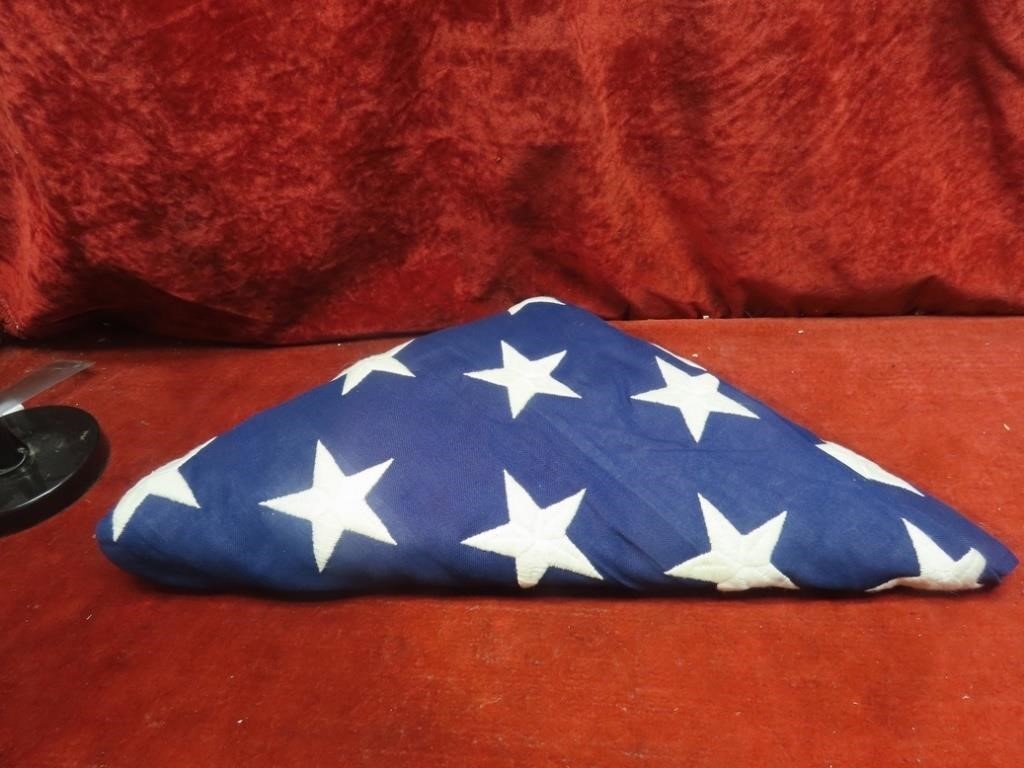 Tri fold Military US American flag.