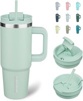 Insulated Tumblers With Handle and Straw  30 oz