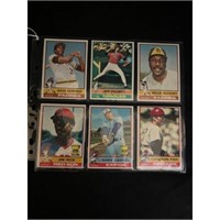(6) Different 1976 Topps Baseball Hof Cards