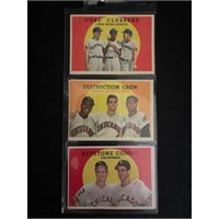 (3) 1959 Topps Baseball Hof Multi Player Cards