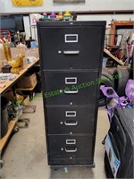 Black 4-Drawer File Cabinet