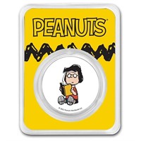 Peanuts Marcie 1 Oz Colorized Silver Round