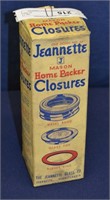 1 Dozen Jeanette Brand Closures in Original Box
