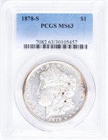 Coin 1878-S Morgan Silver Dollar - PCGS MS63