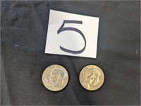 2- 1974 Dollar Coins