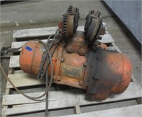 Electric hoist with roller track attachment
