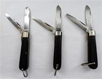 (3) VINTAGE ELECTRICIAN KNIVES