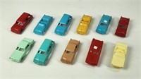 11) VINTAGE POST CEREAL F&F MOLD PLASTIC CARS