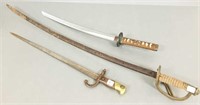 Early sword 40"L chipped tip, antique style
