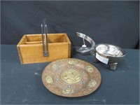 4 PCS ASSORTED BOWL, BOX, PLATE & MORE