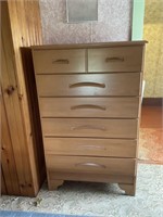 Six drawer wooden dresser