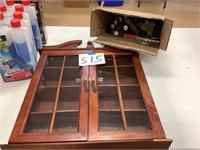 Wooden display case and perfume