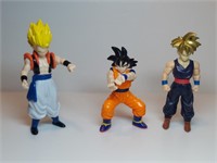 3pc Dragonball Z Posable Action Figures 1989