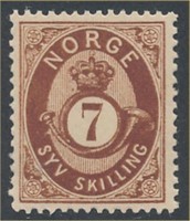 NORWAY #21 MINT VF NH