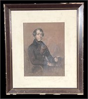PORTRAIT OF A GENTLEMAN 19TH C ON PAPER