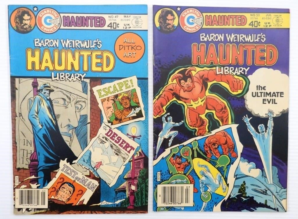 (2) Charlton Comics HAUNTED BOOKS