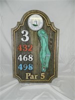 Three Dimensional Golf Course Tee Sign