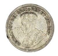 1920 Canada 5 Cent Coin VF- 80% Silver