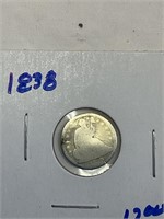 1838 half dime