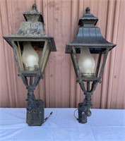 Pair of Metal Porch Lanterns