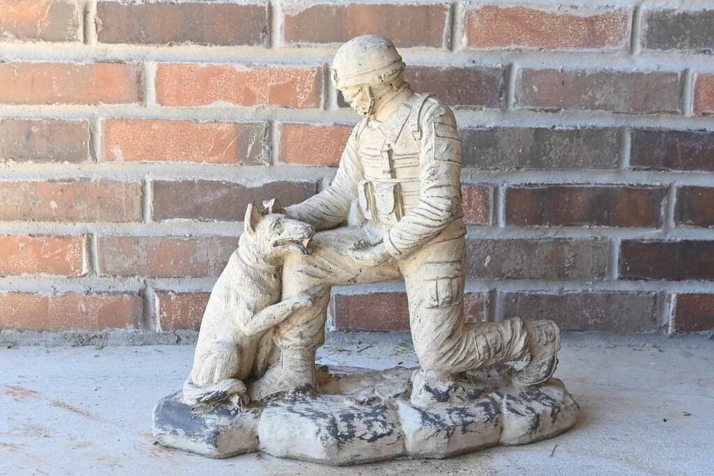 Military Concrete Statue