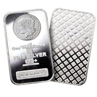 One Ounce: .999 Fine Silver Morgan Bar