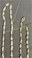 Two14k Gold Bead Freshwater Pearl Necklaces 10.9