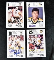 (4) PITTSBURGH PENGUINS AUTOGRAPHS NHL PLAYERS 90s