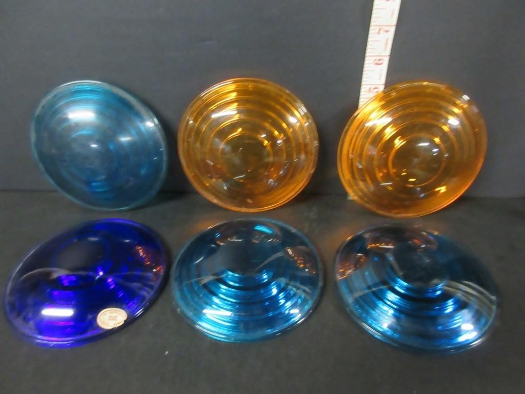 LOT OF 6 REPLACEMENT LENS FOR RAILROAD LANTERNS