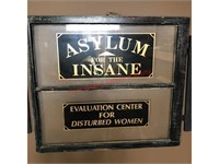 Asylum for the Insane wall hanging 36"x32"
