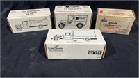 4 - Die-Cast Metal Toy Truck Coin Banks