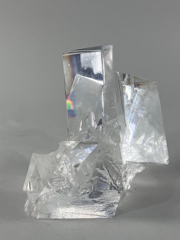 Steuben Art Glass Prism Crystal Sculpture