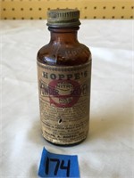 Antique Hoppe’s Nitro Powder Solvent No. 9 Bottle