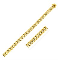 14k Gold Miami Cuban Semi Solid Chain