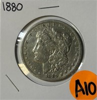 S - 1880 MORGAN SILVER DOLLAR (A10)