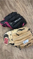 Pair of baseball gloves