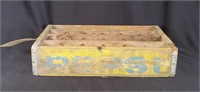 Vtg Yellow Wood Pepsi Crate