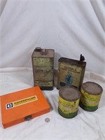 Assorted Oil Cans and Parts
