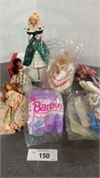 Happy meal Barbie and Christmas Barbie with hook
