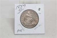 1859O Seated Liberty Half