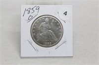 1859O Seated Liberty Half