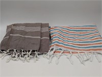 Pair of Large Hand Woven Beach Towels/Blankets