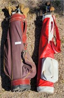 2 GOLF BAGS W/ CLUBS