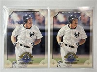 Two 1998 Donruss Leaf 50th Anniv. #48 Wade Boggs!