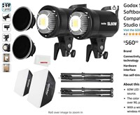 Godox SL-60W LED Video Light and Softbox,