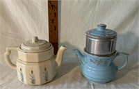 Drip-O-Lator Two-Part Tea Pot, Porcelier Teapot