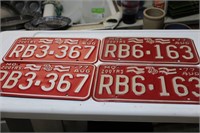 2 Sets of 1977 Missouri License Plates 200 Years