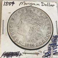 1884 Morgan Silver Dollar in Case