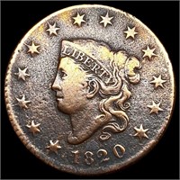 1820 Large Cent NICELY CIRCULATED