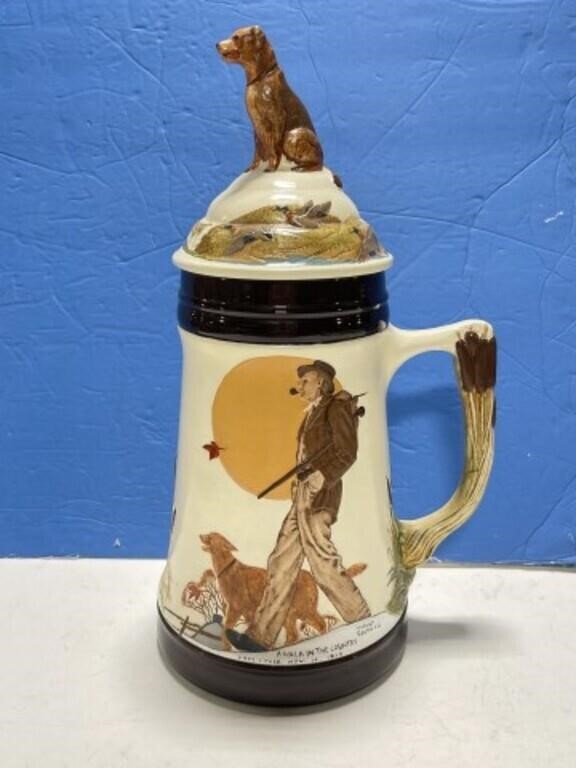 Norman Rockwell Ceramic Stein " A Walk in the